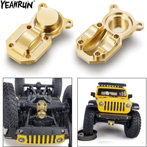 YEAHRUN 1/2 pcs Metal Brass Counterweight Balance Weight Portal Axle Housing For 1/24 Axial SCX24 90081 RC Crawler Car Parts
