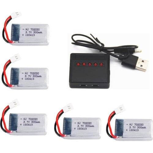 3.7V 300mAh Lipo Battery With Charger For Syma X11C Udi U816 U830 F180 E55 FQ777 FQ17W Hubsan H107 FY530 S39-1 Battery