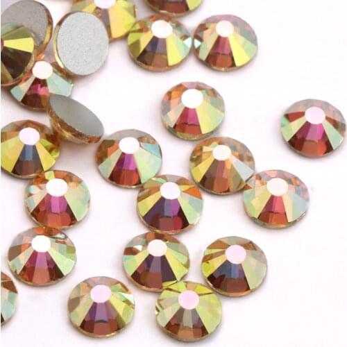 Metal sunlight Mixed Sizes Rhinestones Crystal Glass Non Hotfix Flatback Nail Rhinestones For Clothes 3D Manicure Accessories