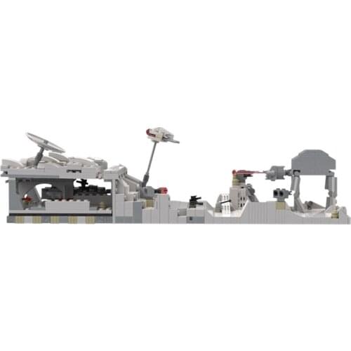 MOC-46597 Space Wars Movie Figures Micro Hoths DIY Blocks Bricks Set Battle Scene DIY Educational Kids Toy Gift