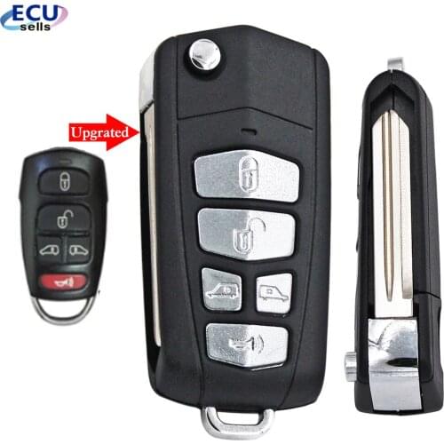 5 Buttons Modified Flip Folding Key Case Cover Shell For Hyundai Entourage Fit KIA Sedona Upgrade Remote