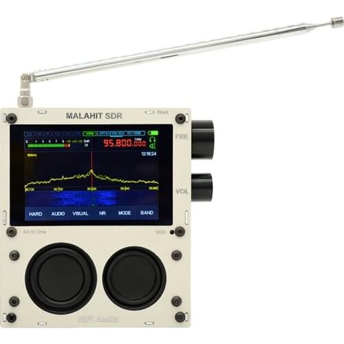 Upgrade with Expansion Board V1.10B 50KHz - 2GHZ Malachite SDR Radio Malahit DSP SDR Receiver AM/SSB/NFM/WFM+Speaker + Battery