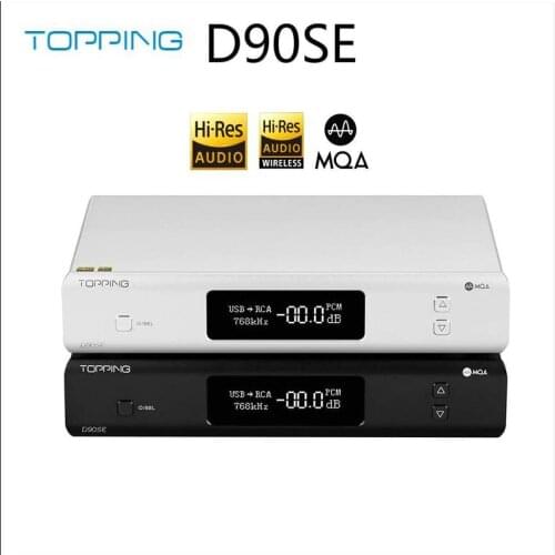 TOPPING D90SE ES9038Pro MQA DAC Bluetooth 5.0 DSD512 PCM768kHz Fully Balanced HiFi Decoder