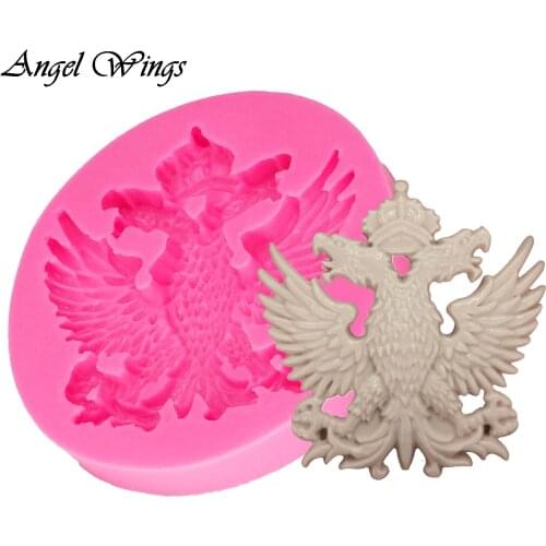 Double Eagle shape Sugarcraft silicone mold fondant mold cake decorating tools chocolate gumpaste mold baking DY0032