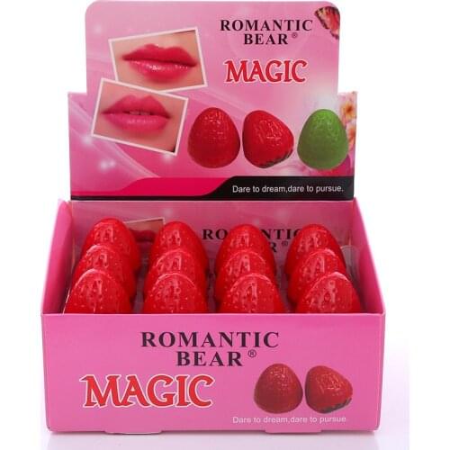 Temperature Changed Color Lip Balm Moisture Long Lasting Nourish Reduce Lip Fine Lines Lips Care Makeup Beauty 24pcs/lot