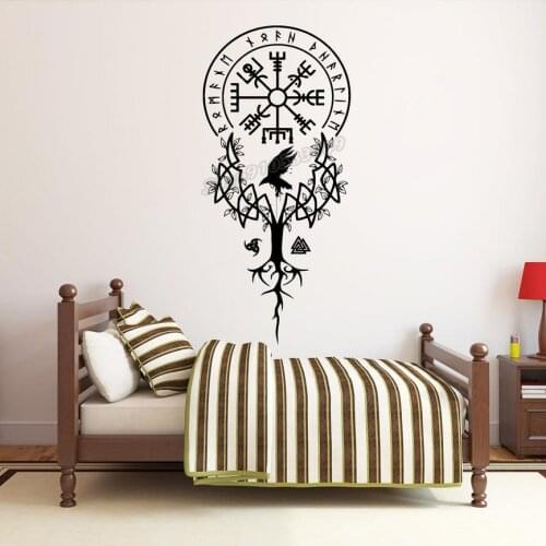 Vikings Tree Wall Decal Vikings Wall Sticker Vikings Home Wall Decor Removable Bedroom Living Room Decoration Wallpaper B441