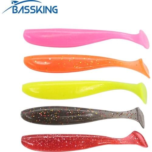 BASSKING 40Pcs 50mm 1.1g T Tail Soft Bait Fishing Lure Silicone Bait Fishing Wobblers Pescaria Isca Artificial Para Pesca Peche