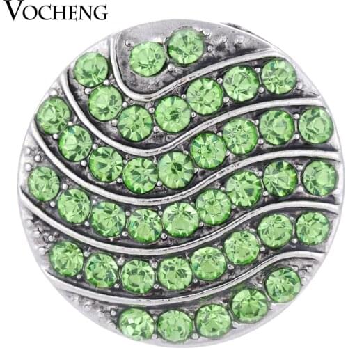 Vocheng Ginger Snap Button Jewelry 6 Colors 18mm Bling Crystal Charm Vn-1299