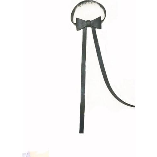 High quality long Leather Bow Knot choker Necklaces Collar Fashion Punk Bow Tie jewelry Accessories For Women collier femme