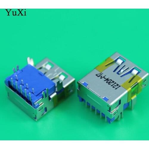 YuXi New USB 3.0 Laptop USB Connector Blue USB JACK USB3.0 Heightening DIP feet copper down high plate