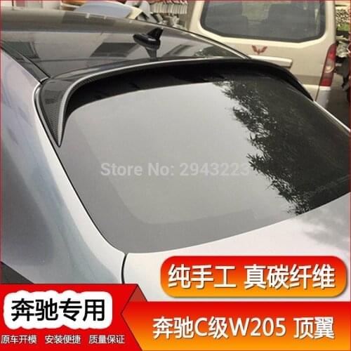 Carbon Fiber Rear Roof Spoiler Wing Tail Trunk Boot Lip Wing For Mercedes Benz W205 Sedan 4 Door 2015-2017 C63 AMG C200 C250 C18