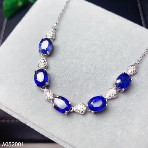 KJJEAXCMY fine jewelry natural sapphire 925 sterling silver new women gemstone hand bracelet support test noble