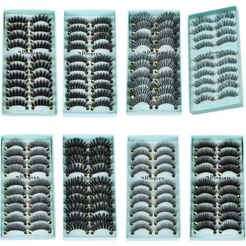 10 Pairs/Set Makeup 3D False Eyelashes Gorgeous Soft Long Cross Eye Lashes Fake Lashes Extension Make up Beauty Tools