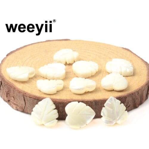 10pcs 12mm Love heart Creamy white Pearl Leaf For DIY Jewelry Design Collocation Bracelet Necklace Jewelry Material