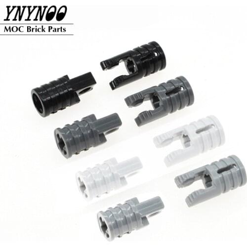 40Pcs/lot 30552 + 30553 Hinge Cylinder 1x2 Locking with 2 Click Fingers and Axle Hole Teeth MOC Building Blocks Parts DIY Toys