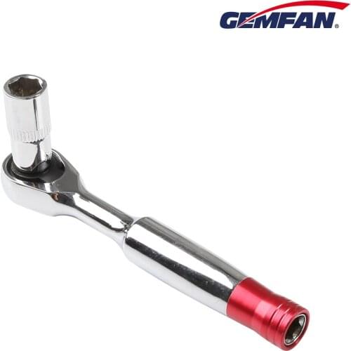 83.2Grams Gemfan Detachable 1/4 Ratchet Wrench 8mm Socket Screwdriver All Metal for FPV Racing Drones Unloading Propeller Tool