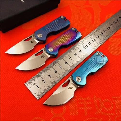 CH CH3515Flipper folding knife s35vn Blade Titanium handle outdoor camping survive hunting pocket fruit kitchen Knives EDC tools