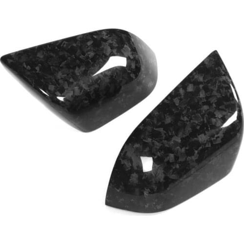 Mirror cover car side mirror guard Pair of Rearview Side Mirror Cover Stick-On Cap Carbon Fiber Fit for Tesla Model 3
