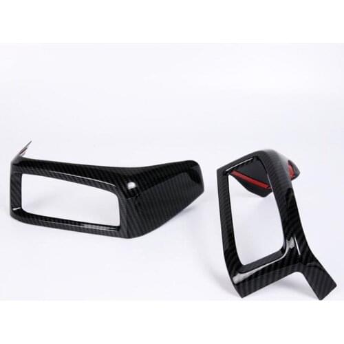 For Hyundai ix35 2018 2PCS ABS Chrome Carbon Fiber Car Air Conditioning Vent Cover Trim Car Styling Accessories