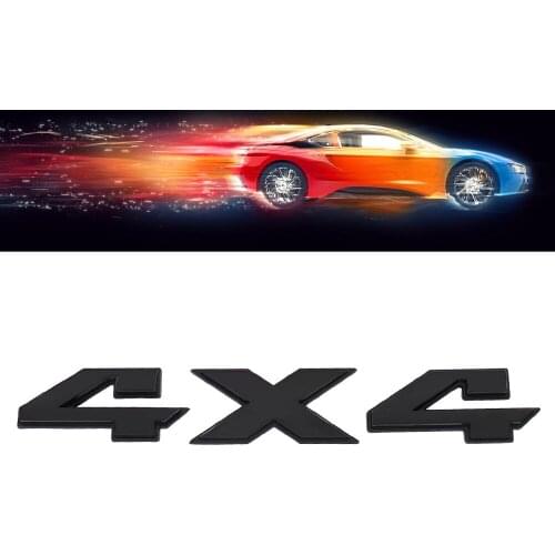 Gloss Black 4X4 for RAM 1500 2500 3500 Trunk Fender TAILGATE Emblem Badge Sticker