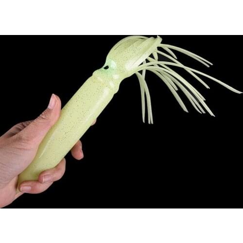 AS 2pcs 30CM Luminous Squid Skirts Soft Lure Soft Plastic Octopus Lures Trolling Saltwater Bait for Tuna Fishing