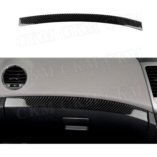 Carbon Fiber Car Passenger Seat Dashboard Storage Box Trim Strip Cover Sticker For Chevrolet Cruze 2009-2015 Car Accessories