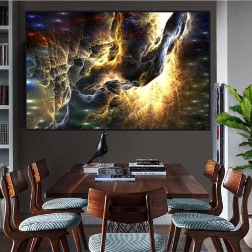 Cloud Oil Painting streak of light in the darkness Wall Picture For Living Room Canvas Modern Art Poster And Print