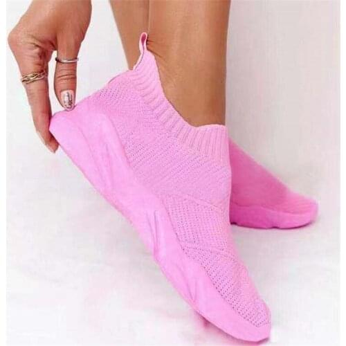 Sneakers Women Vulcanized Shoes Ladies Solid Color Slip-On Sneakers for Female Casual Sport Shoes 2021 Fashion Mujer Shoes