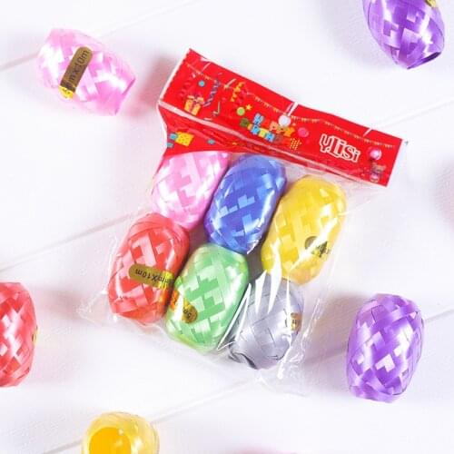 6Roll/Lot 5mm*10m Foil Balloons Ribbon Wedding Gifts Party Birthday Decoration Festival Accessories Curling Tapes