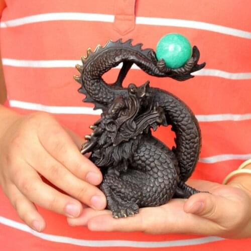 The copper dragon dragon pearl ornaments Home Furnishing single brass ornaments gifts crafts copper Dragon (A803 Special discoun