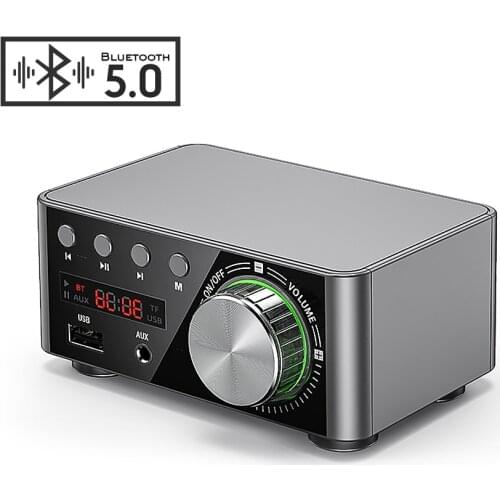 AIYIMA Bluetooth 5.0 TPA3116 50W*2 Class D Mini Amplifier Hifi Fever Audio Power Amplifiers Stereo 2.0 MP3 Lossless Player