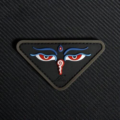 Peace Auspicious Buddha Eyes 3D PVC Rubber Patch Tactical Military Armband Insight Wisdom Buddha Eyes For Clothing Hat Jacket