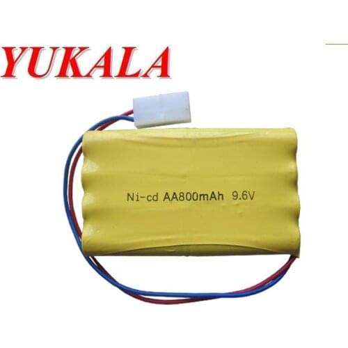 YUKALA 9.6V 800mAh Ni-CD AA battery with Tamiya plug for RC Truck RC car/ HT-2878 R/C boat R/C tank