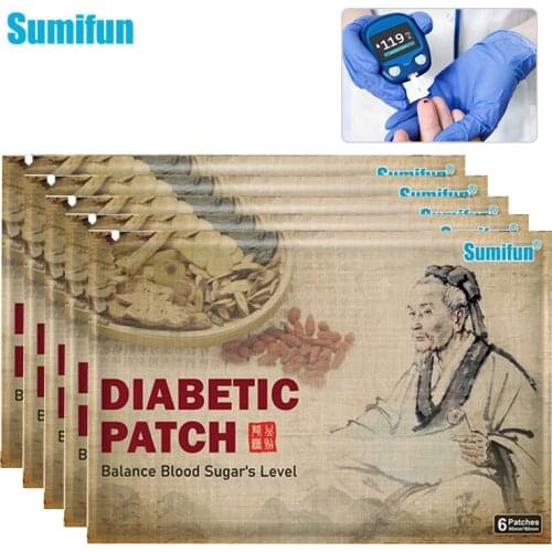 24pcs Diabetic Patch Balance Blood Sugar Reduce Glucose Content Medical Ingredients Patch Herbal Plaster Regulating Health Care