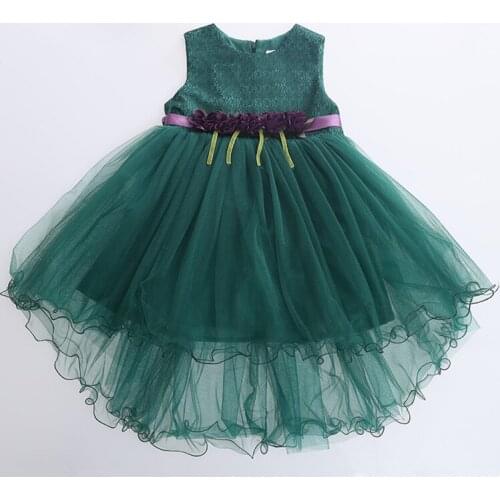 Summer 2019 kids dresses for girls clothes children clothing flowers girls dress elegant party princess dress vestidos 2 colors