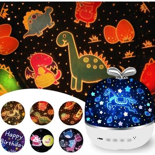 Night Light Projector with USB Cable Powered Starry Romance Rotating Projection Lamp for Kids Adults Bedroom festival Gift