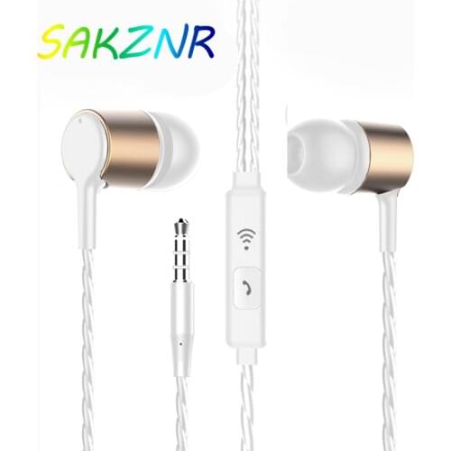 Super Bass Wired Earphone 3.5mm Sport Crack Headset Earbud with Microphone Hands Free For iPhone iPod MP3 player