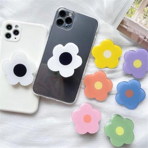 Cartoon Flower Expanding Stand Grip Mount Mobile Phone Holder Socket Fold Smartphones Pocket Desktop Bracket Phone Stand Holder