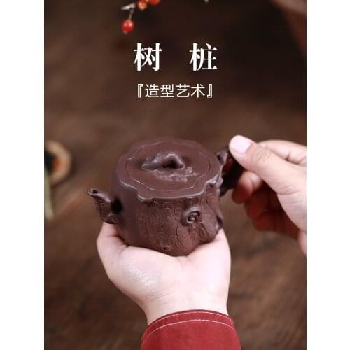 Recommended yixing famous ceramic tea-pot handmade ceramic tea-pot stump pot by hand