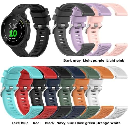 5Pcs/Set 20MM Watch Strap for Garmin Forerunner158/Forerunner55 for vivoMove Luxe Twill Watchband Spare Parts for Garmin venu Sq