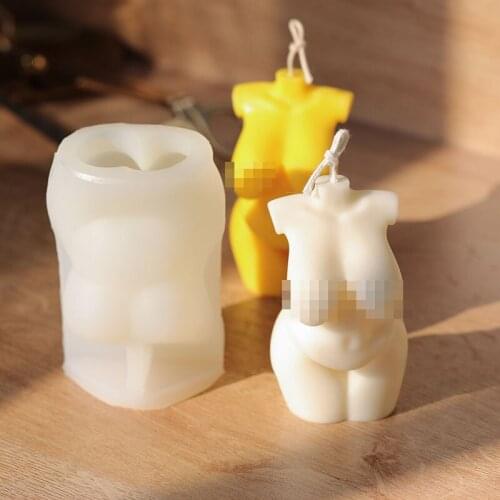 Cute Fat Body Scented Candle Mold Plump Sexy Toned Women Torso Soap Silicone 3D Art Decorative Desk Ornaments Mould