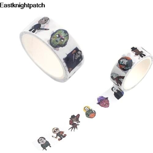 Horror Four killer DIY Scrapbooking album ribbon decoration washi Paper Masking Tape Printed Pattern sticker school supply E0821