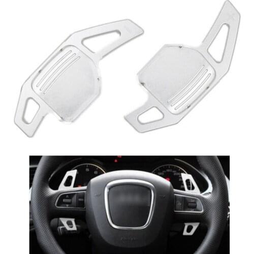 Yubao 2pcs/lot Silver Aluminum Steering Wheel Shift Paddles For Audi A3 A4L A5 A6L A7 A8 S5 S6 S7 S8 SQ5 RS3 RS6 R8 Q3 Q5 Q7 TT