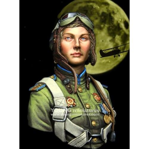 1/10 NIGHT WITCHES Soviet Night Bomber Regiment WWII, Resin Model Bust GK, Unassembled and unpainted kit