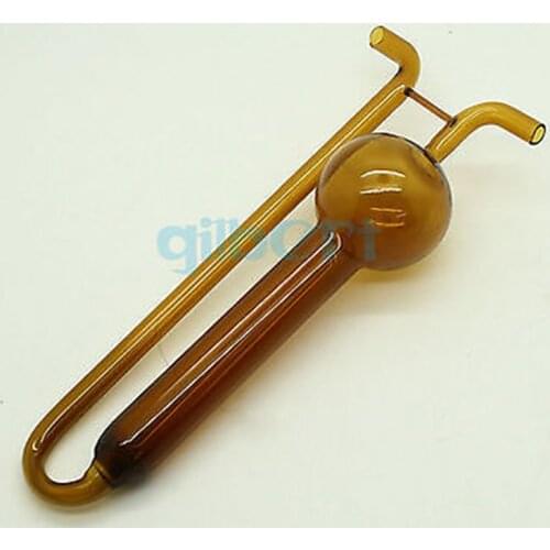 10ml Lab Brown Glass Porous Absorbing Tube U-shape Gas Sampling Bottle Glassware