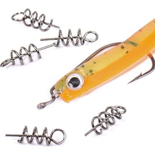 100pcs/Bag Fising lure Pesca 14mm Fishing Pin Spiral Soft Fishing bait Steel Fishing Spring Of Fishing Accessories