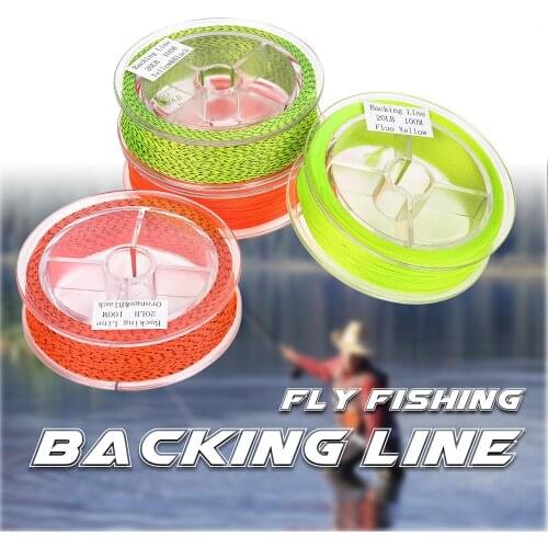 100m 20 Lbs Braided Nylon Fly Line Fly Fishing Backing Line Carbon Fiber Leader Line Fly Fishing Line Tackle Tool