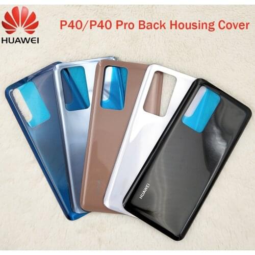 100% Original Huawei P40 Pro Glass Housing Cover Replacement Back Rear Door Battery Case Housing Cover For P40PRO P 40 With Logo