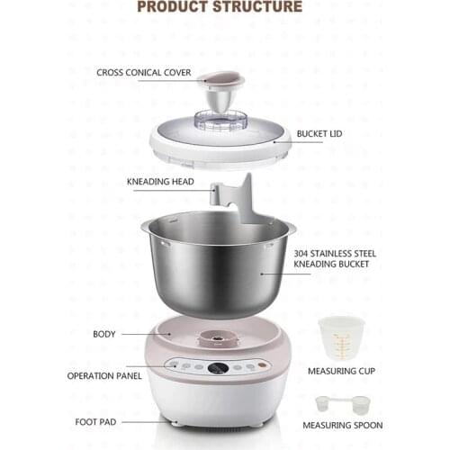 Household Multifunction Dough Mixer Machine Automatic Flour Fermenting Mixing Machine Electric Dough Mixer