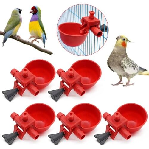 5Pcs Chicken Drinking Water Cups for Chicken Quail Coop Drinker Bowl Automatic Poultry Coop Feeder Water Drinking Cups